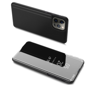 POWERTECH θήκη Clear View MOB-1664 για iPhone 13/13 Pro, μαύρη