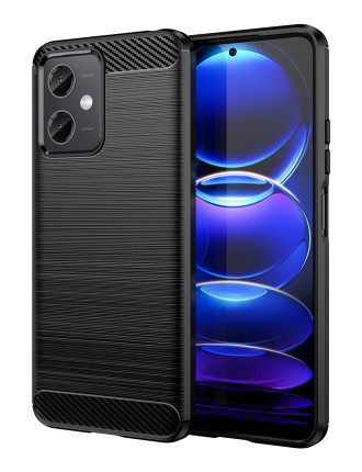 POWERTECH θήκη Carbon MOB-1848 για Xiaomi Note 12 5G/Poco X5, μαύρη