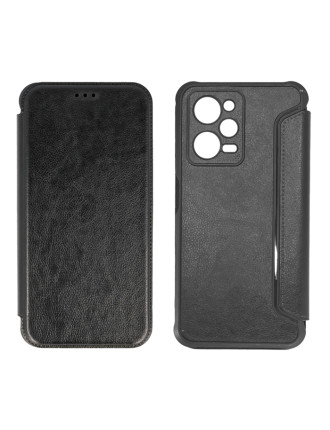 POWERTECH θήκη Razor Leather MOB-1914, Xiaomi Note 12 Pro/X5 Pro, μαύρη