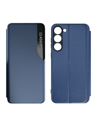 POWERTECH θήκη Smart view MOB-1916 για Samsung S23 Plus, μπλε