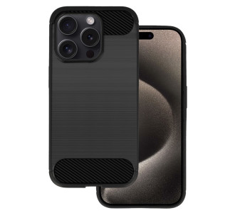 POWERTECH θήκη Carbon MOB-1929 για iPhone 15 Pro, μαύρη
