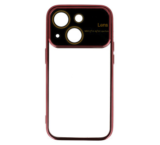 POWERTECH θήκη Electro Lens MOB-1946 για iPhone 15, διάφανη-βυσσινί