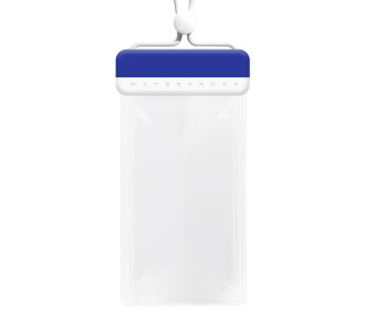 POWERTECH αδιάβροχη θήκη smartphone MOB-2013, IPX8, μπλε-λευκή