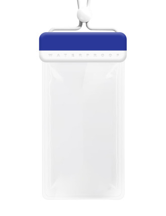 POWERTECH αδιάβροχη θήκη smartphone MOB-2013, IPX8, μπλε-λευκή