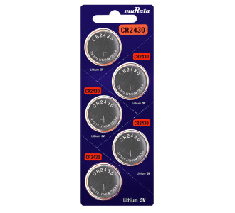 MURATA Μπαταρία λιθίου CR2430, 3V, 5τμχ MURATA Μπαταρία λιθίου CR2430, 3V, 5τμχ