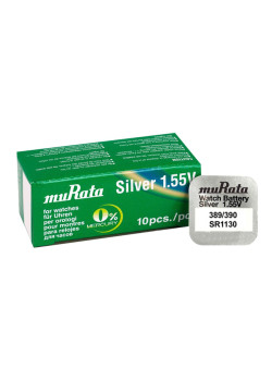 MURATA μπαταρία Silver Oxide για ρολόγια SR1130, 1.55V, No389/390, 10τμχ