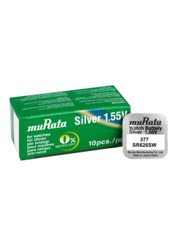 MURATA μπαταρία Silver Oxide για ρολόγια SR626SW, 1.55V, No 377, 10τμχ