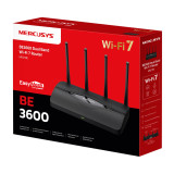 MERCUSYS router MR27BE, WiFi 7, 3.6Gbps BE3600, EasyMesh, Ver 1.20