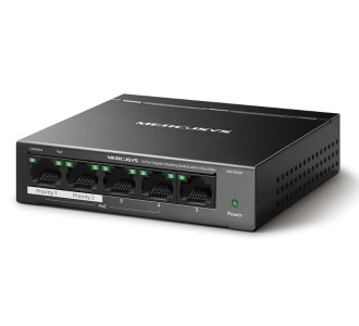 MERCUSYS Desktop Switch MS105GP, 5x 10/100/1000 Mbps, PoE+, Ver. 1.0