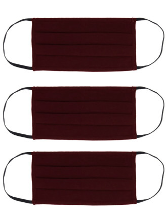 Μάσκα προστασίας βαμβακερή MSK-0008 επαναχρησιμοποιούμενη, μπορντό, 3τμχ Μάσκα προστασίας βαμβακερή MSK-0008 επαναχρησιμοποιούμενη, μπορντό, 3τμχ