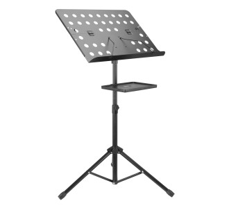 BRATECK αναλόγιο μουσικής MSS01-8, 75~150cm ύψος, με ράφι, μαύρο