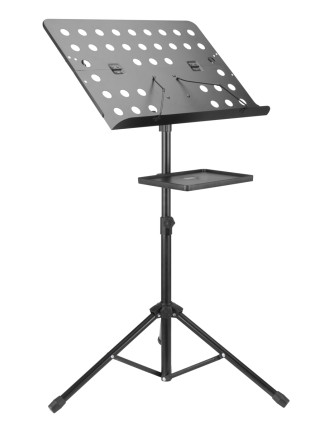 BRATECK αναλόγιο μουσικής MSS01-8, 75~150cm ύψος, με ράφι, μαύρο
