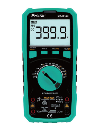 PROSKIT ψηφιακό πολύμετρο MT-1710N, μέτρηση AC/DC, True RMS, NCV PROSKIT ψηφιακό πολύμετρο MT-1710N, μέτρηση AC/DC, True RMS, NCV