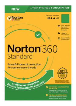 NORTON Antivirus 360 Standard ESD, 1 συσκευή, 10GB cloud, 1 έτος