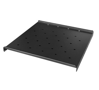 POWERTECH σταθερό ράφι για rack 19" NETW-0005, βάθος 475mm, μαύρο, 2τμχ