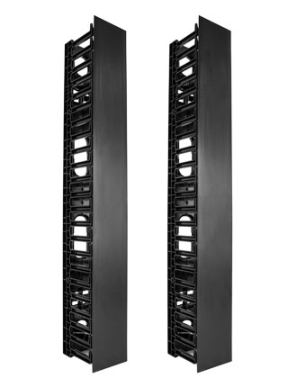 POWERTECH cable managment για rack NETW-0006, 23 θέσεων, πλαστικό, 2τμχ