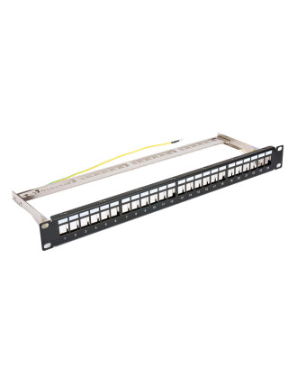 POWERTECH keystone patch panel NETW-0013, FTP 19"/1U, 24-port, 1U