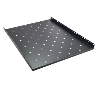 POWERTECH σταθερό ράφι για rack 19" NETW-0019, βάθος 650mm, μαύρο, 2τμχ