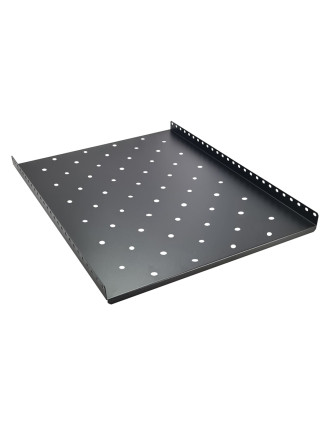 POWERTECH σταθερό ράφι για rack 19" NETW-0019, βάθος 650mm, μαύρο, 2τμχ