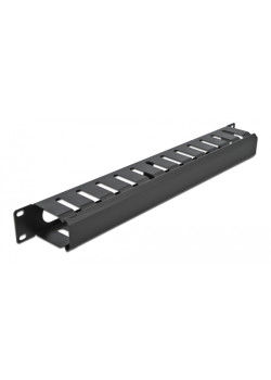 POWERTECH cable management NETW-0028 για rack 19"/1U, μεταλλικό, μαύρο