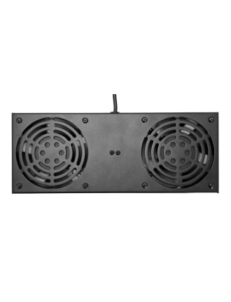 POWERTECH cooling fan για rack NETW-0045, 2x fans με μεταλλικό tray, 1.5m καλώδιο schuko, 33x13cm