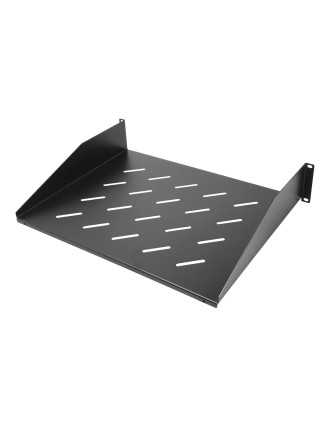 POWERTECH σταθερό ράφι για rack 19" NETW-0054, 2U, βάθος 350mm, μαύρο