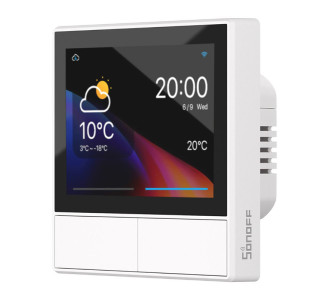 SONOFF smart panel ελέγχου NSPanel με οθόνη αφής, 2-gang, Wi-Fi, λευκό