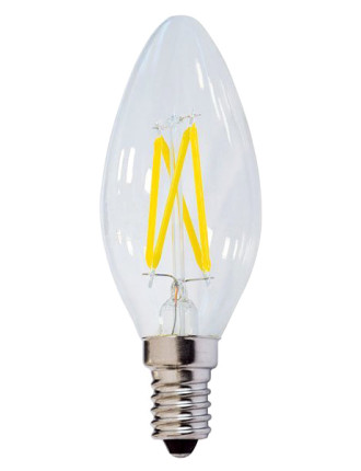 OPTONICA LED λάμπα Candle C35 Filament 1471, 4W, 4500K, E14, 400lm