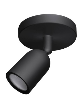 OPTONICA φωτιστικό spot 2022, για λάμπα GU10, πλαστικό, IP20, μαύρο