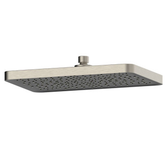 BRUNO κεφαλή ντους P25650YGNB, ορθογώνια, 34x22cm, ασημί