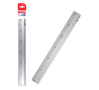 MP μεταλλικός χάρακας PA003, 30cm, ασημί MP μεταλλικός χάρακας PA003, 30cm, ασημί