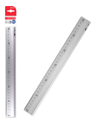 MP μεταλλικός χάρακας PA003, 30cm, ασημί MP μεταλλικός χάρακας PA003, 30cm, ασημί