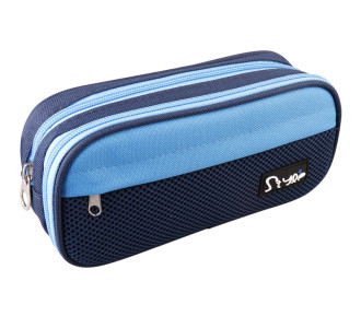 MP υφασμάτινη κασετίνα PA1022-01, 3 θέσεων, μπλε