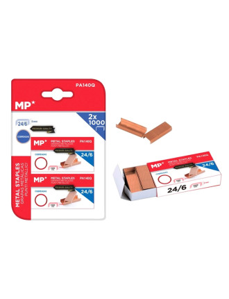 MP ανταλλακτικά συρραπτικού 24/6 PA140Q, copper plated, 2x 1000τμχ MP ανταλλακτικά συρραπτικού 24/6 PA140Q, copper plated, 2x 1000τμχ