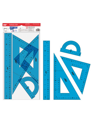 MP σετ χάρακες PA144C, διάφανο πλαστικό, 4τμχ, μπλε MP σετ χάρακες PA144C, διάφανο πλαστικό, 4τμχ, μπλε