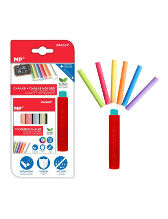 MP σετ χρωματιστές κιμωλίες με θήκη PA168P, διάφορα χρώματα, 12τμχ MP σετ χρωματιστές κιμωλίες με θήκη PA168P, διάφορα χρώματα, 12τμχ