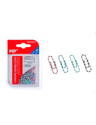 MP πλαστικοποιημένοι συνδετήρες PA342-2, 28mm, 80τμχ, χρωματιστοί MP πλαστικοποιημένοι συνδετήρες PA342-2, 28mm, 80τμχ, χρωματιστοί