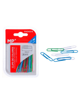 MP πλαστικοποιημένοι συνδετήρες PA342-6, 50mm, 25τμχ, χρωματιστοί MP πλαστικοποιημένοι συνδετήρες PA342-6, 50mm, 25τμχ, χρωματιστοί