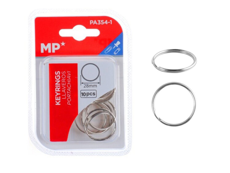 MP μεταλλικοί κρίκοι κλειδιών PA354-1, 28mm, 10τμχ
