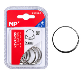 MP σετ μεταλλικοί κρίκοι κλειδιών PA354-3, 35mm, 5τμχ