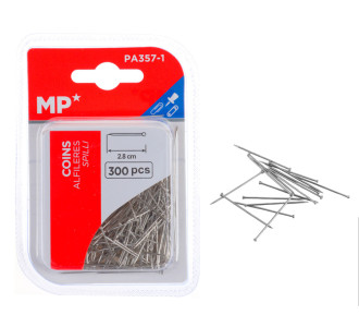 MP μεταλλικές καρφίτσες PA357-1, 2.8cm, 300τμχ