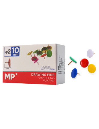 MP χρωματιστές πινέζες PA485C-S, μεταλλικές, 10mm, 100τμχ MP χρωματιστές πινέζες PA485C-S, μεταλλικές, 10mm, 100τμχ