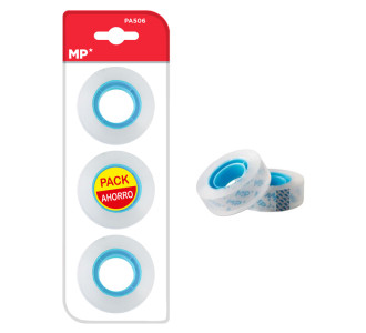 MP κολλητική ταινία Crystal PA506-01, 12mm, 33m, διάφανη, 3τμχ