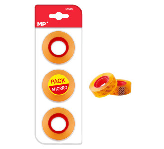MP κολλητική ταινία Transparent PA507-01, 12mm, 33m, διάφανη, 3τμχ