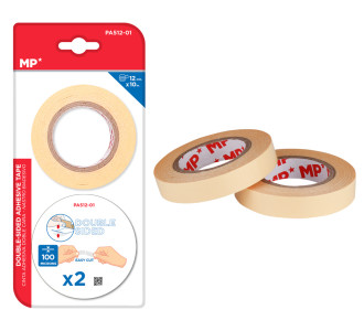 MP κολλητική ταινία διπλής όψεως PA512-01, 12mm, 10m, μπεζ, 2τμχ