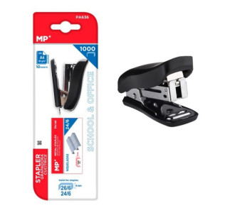 MP mini συρραπτικό με ανταλλακτικά PA636, 24/6-26/6, 10 φύλλα, μαύρο MP mini συρραπτικό με ανταλλακτικά PA636, 24/6-26/6, 10 φύλλα, μαύρο