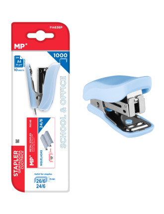 MP mini συρραπτικό PA636P με ανταλλακτικά, 24/6 - 26/6, 10 φύλλα, μπλε
