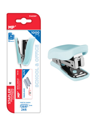 MP mini συρραπτικό PA636P με ανταλλακτικά, 24/6 - 26/6, 10 φύλλα, γαλάζιο