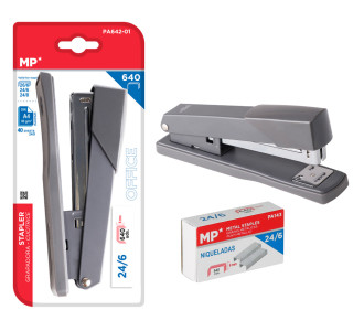 MP συρραπτικό με ανταλλακτικά PA642-01, 24-8/24-6/26-6, 25 φύλλα, μαύρο
