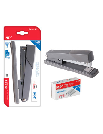 MP συρραπτικό με ανταλλακτικά PA642-01, 24-8/24-6/26-6, 25 φύλλα, μαύρο